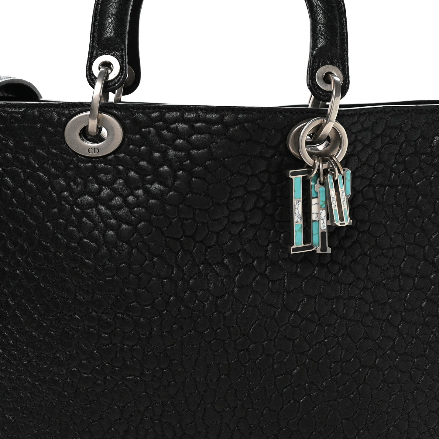 Canyon Grained Lambskin Large Lady Dior Black