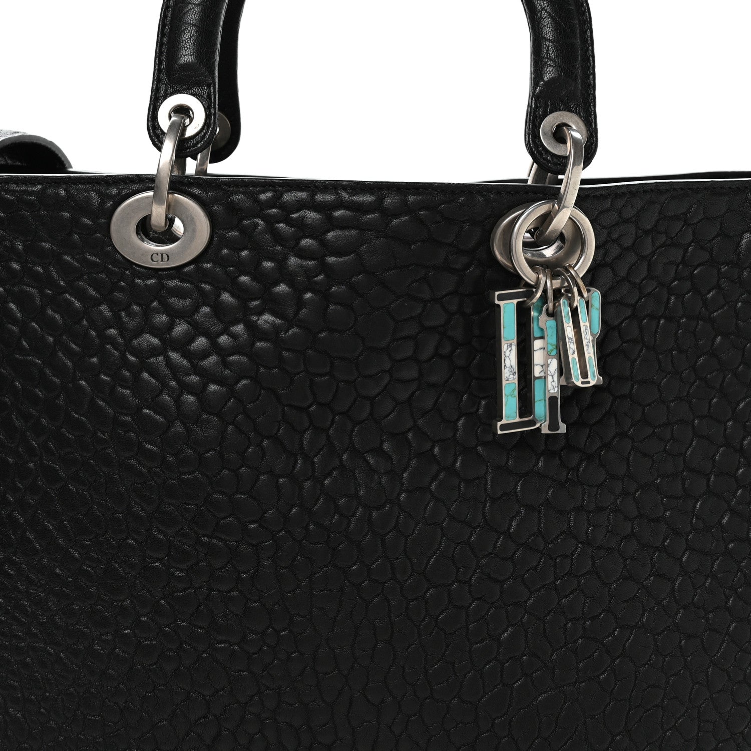 Christian Dior Canyon Grained Lambskin Large Lady Dior Black 8 of 10