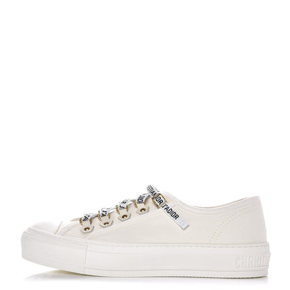 Christian Dior Canvas Walk'n Dior Low Top Sneakers 37.5 White 1 of 8