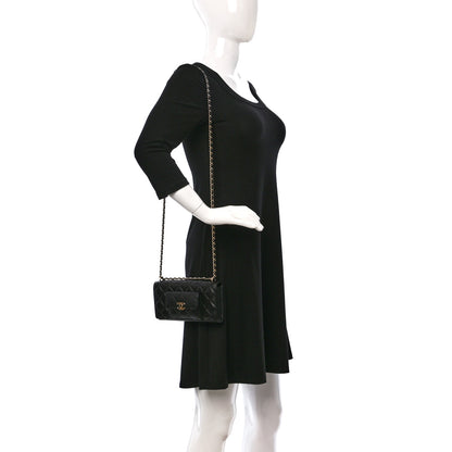 Chanel Caviar Quilted Pocket Twins Clutch With Chain Black 2 of 12