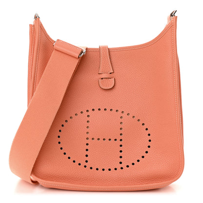 Hermes Taurillon Clemence Evelyne III PM Crevette 1 of 11