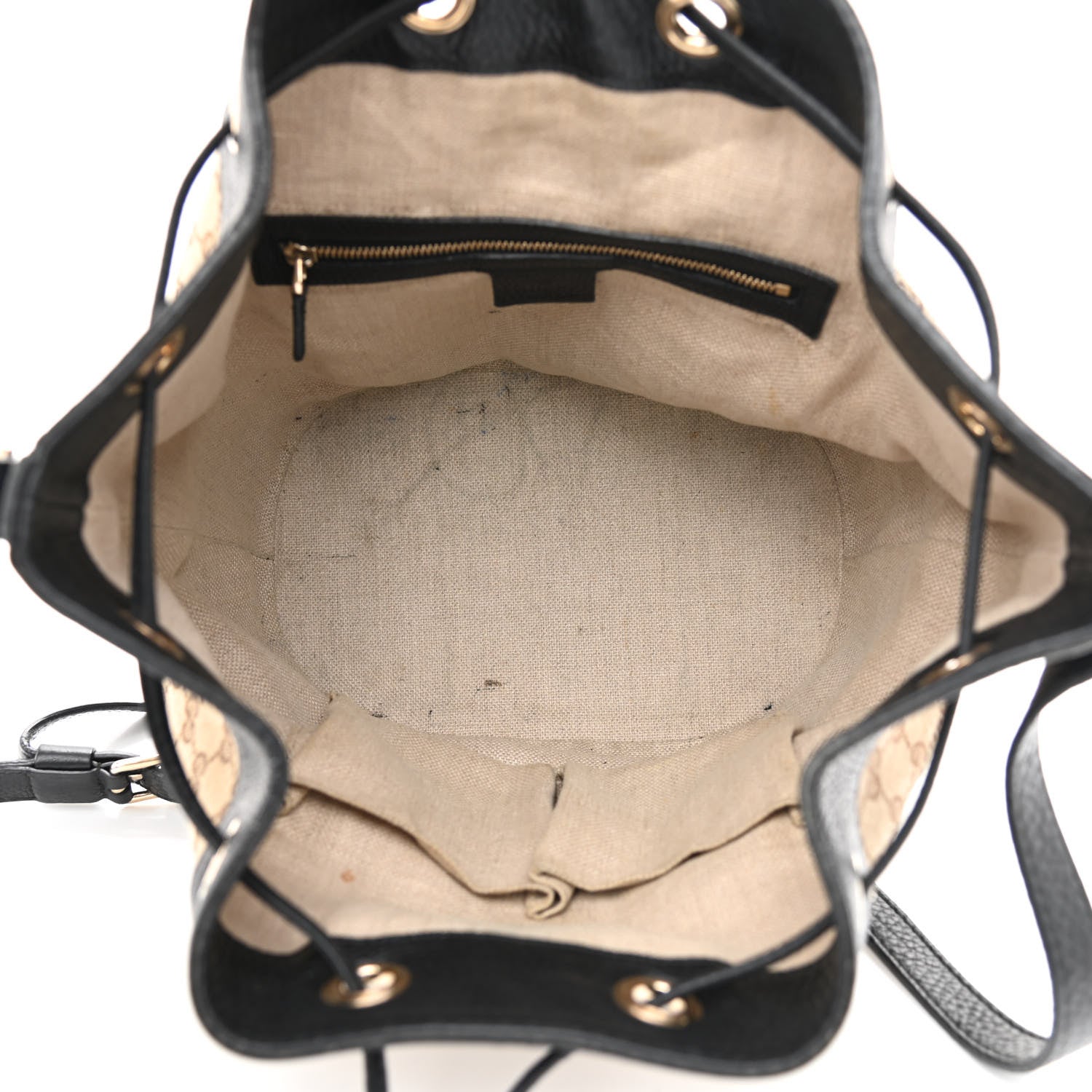 Gucci GG Monogram Calfskin Bucket Bag Black 5 of 16