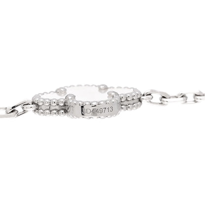 Van Cleef & Arpels 18K White Gold Mother of Pearl 5 Motifs Vintage Alhambra Bracelet 3 of 5