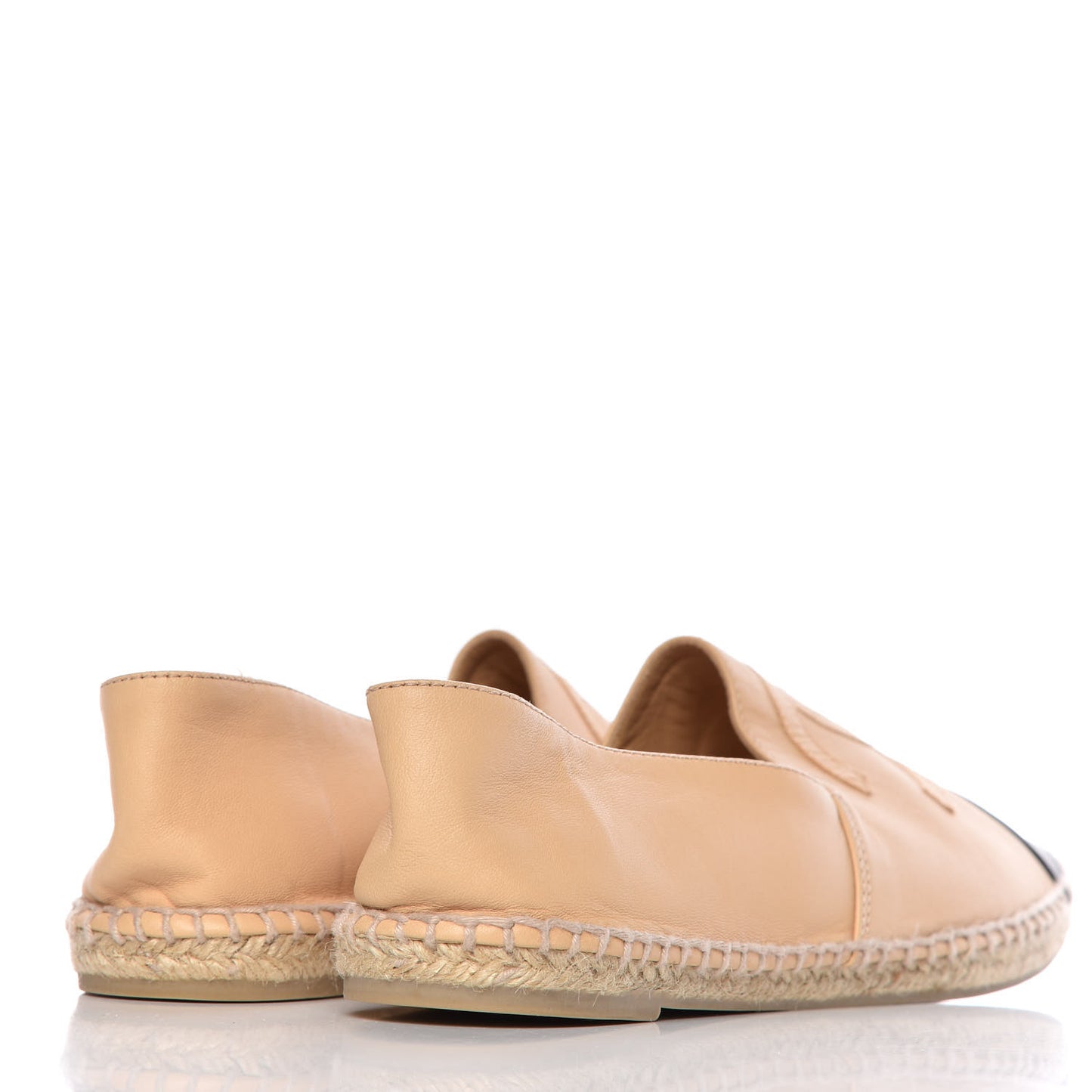 Lambskin CC Espadrilles 42 Beige Black