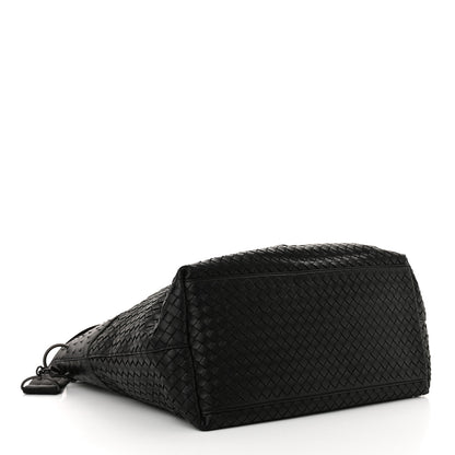 Bottega Veneta Ostrich Nappa Intrecciato Tote Black 4 of 10