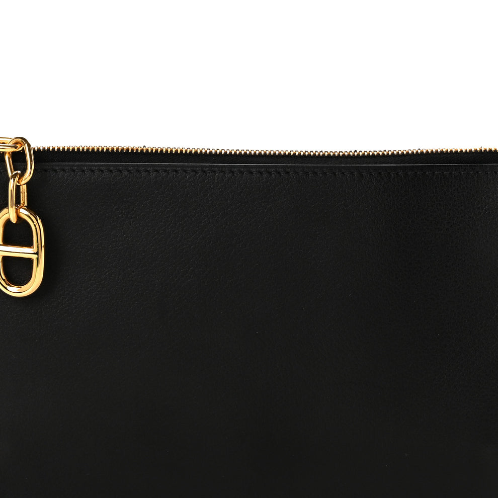 Hermes Evergrain Chaine d'Ancre Zipengo Pochette To Go Black 1999225 ...