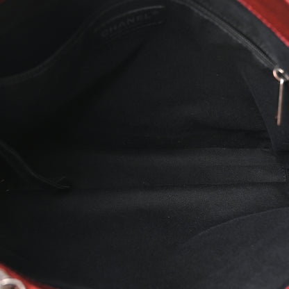 Chanel Iridescent Caviar Quilted Tall Chic Shopping Tote Red 5 of 10