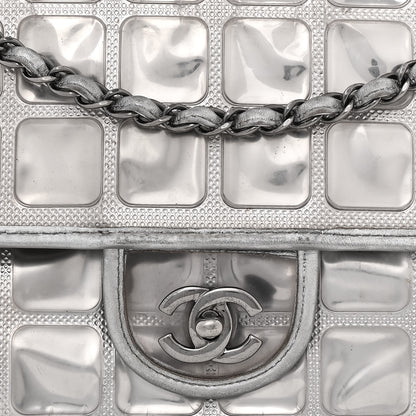 Chanel Vinyl Large Ice Cube Flap Silver 15 of 35