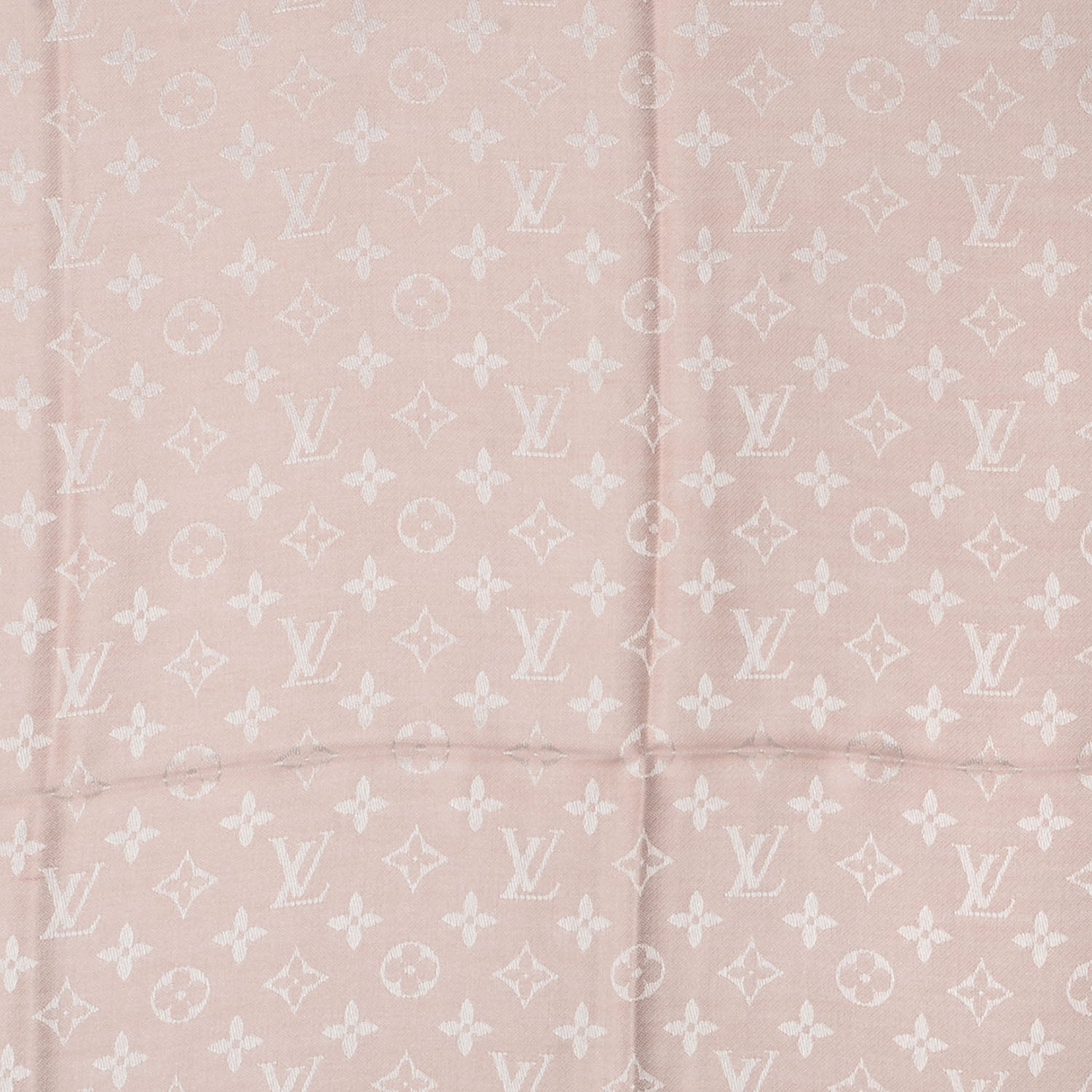 Louis Vuitton Silk Wool Monogram Denim Shawl Rose 1 of 5