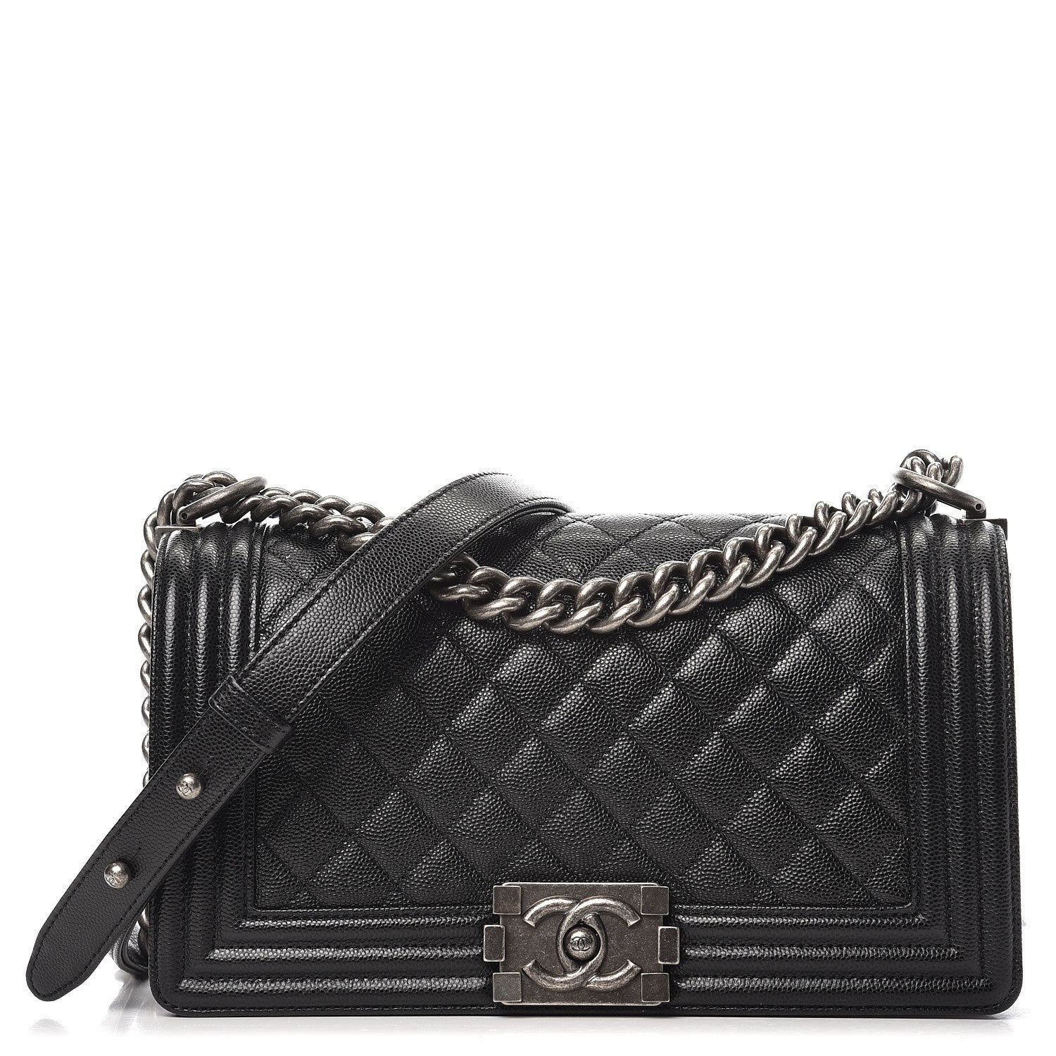 Chanel Caviar Quilted Medium Boy Flap Black 1 of 7