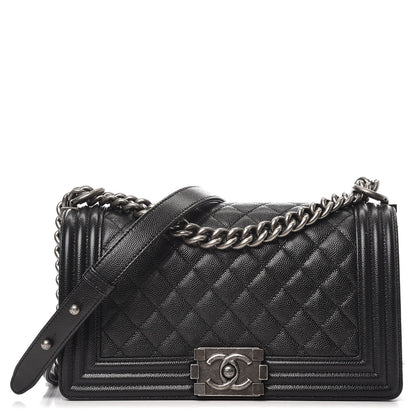 Chanel Caviar Quilted Medium Boy Flap Black 1 of 7
