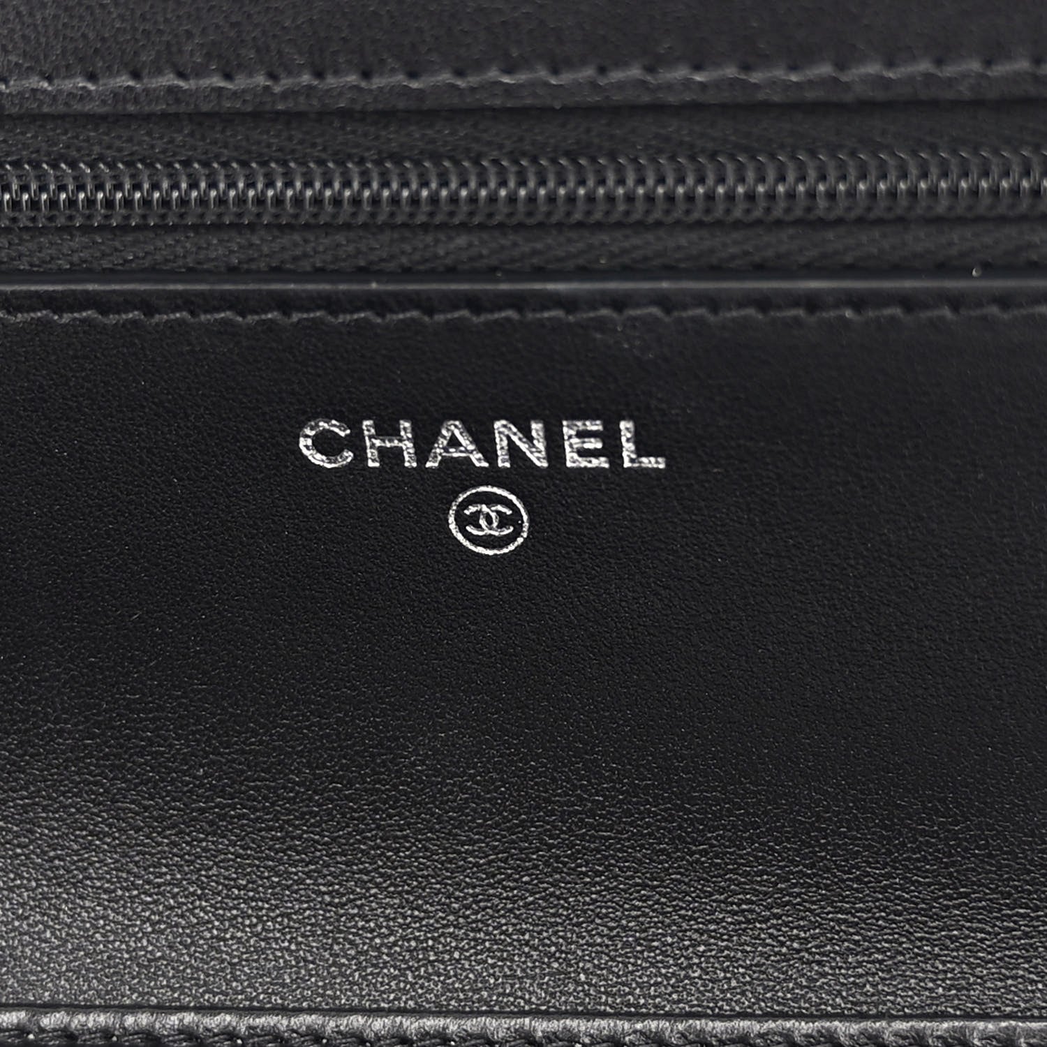 Chanel Lambskin Quilted Wallet On Chain WOC So Black 6 of 10