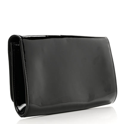 Louis Vuitton Patent Louise Clutch Black 3 of 7