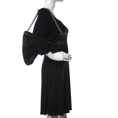 Chanel Satin Large Bow Bag Black 2 of 9