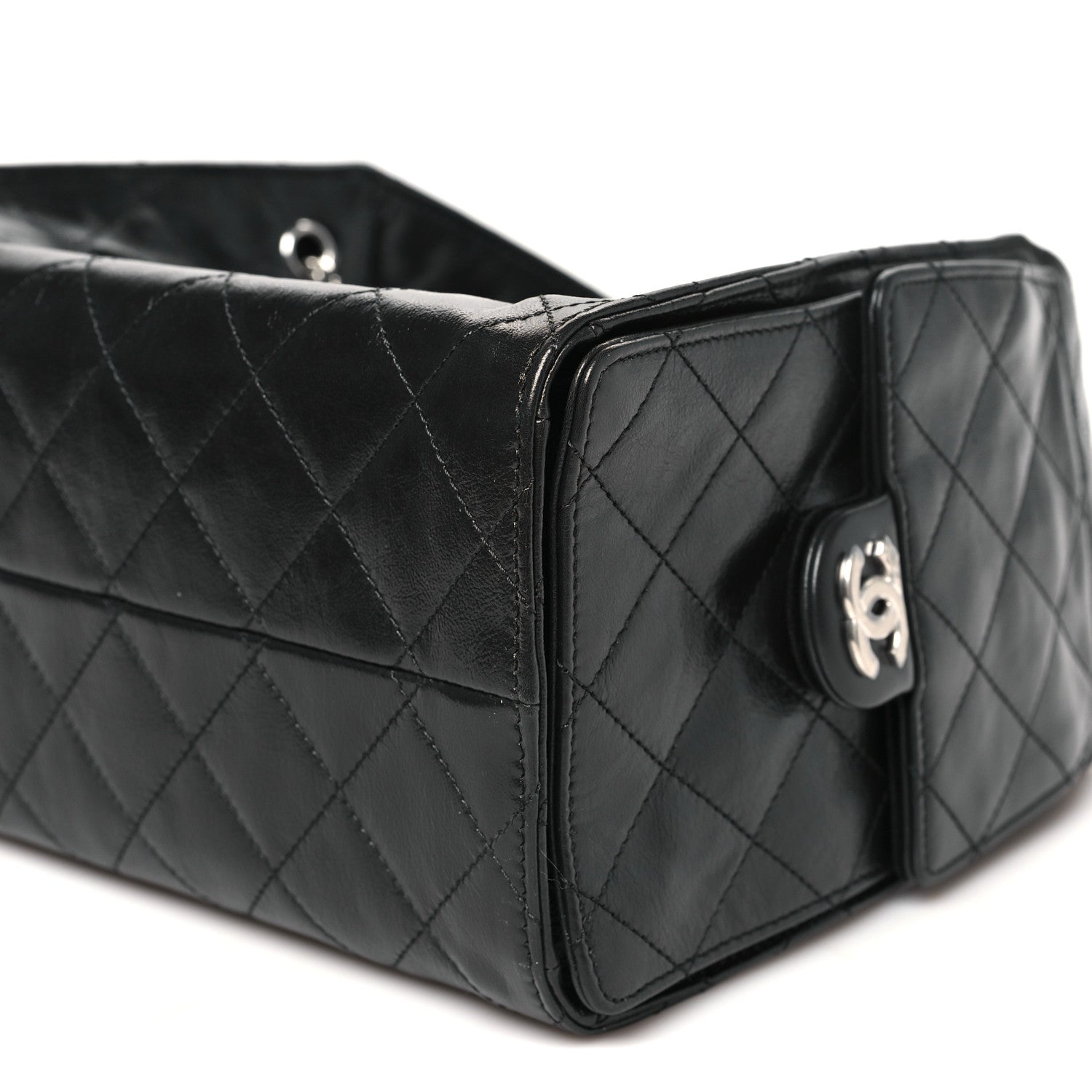 Chanel Shiny Crumpled Calfskin Quilted Small Chanel 25 Handbag