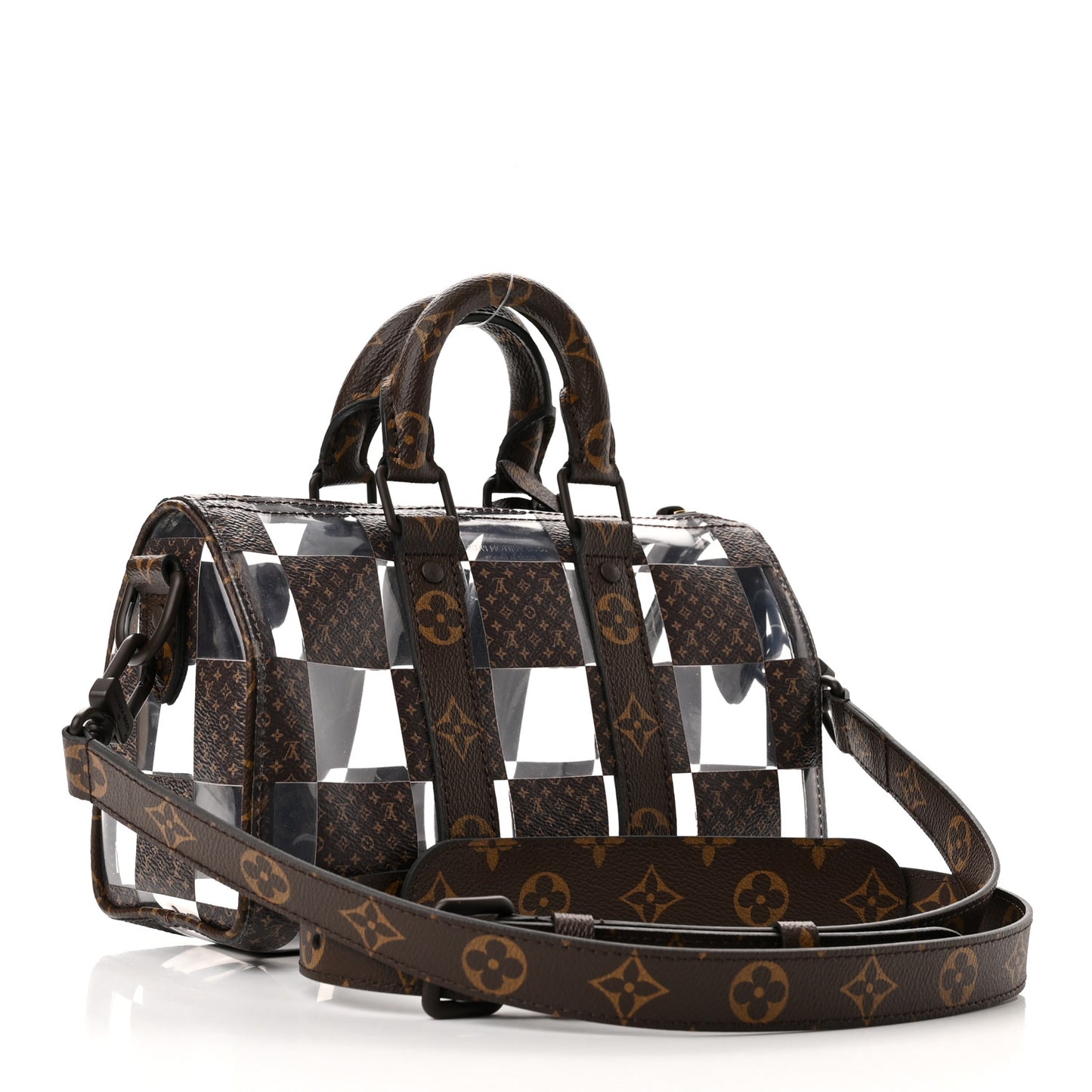 PVC Monogram Chess Keepall Bandouliere 25