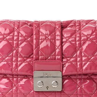 Christian Dior Patent Cannage New Lock Flap Pink 6 of 8