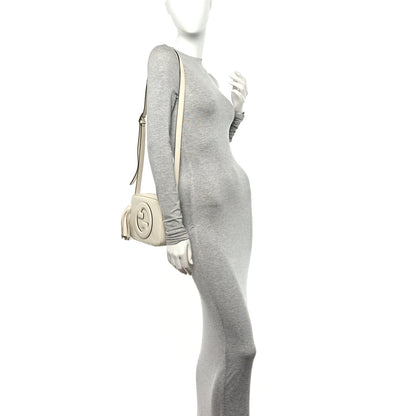 Gucci Sakai Be Green Calfskin Diagonal Stitched Small Blondie Shoulder Bag Mystic White 3 of 10