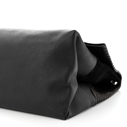 Celine Snakeskin Calfskin All Soft Shoulder Bag Black 9 of 10