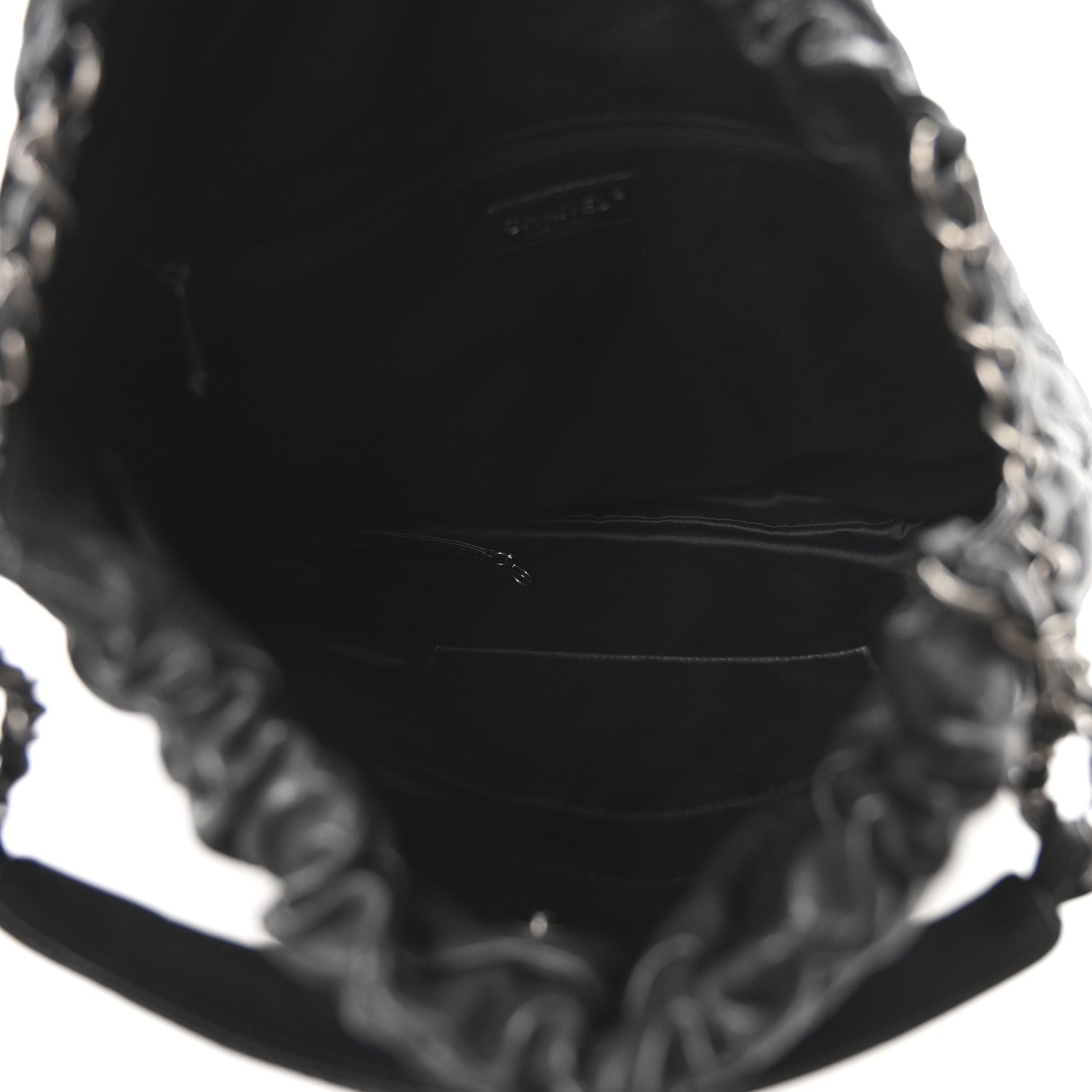 Chanel Distressed Glazed Caviar Quilted Large Elastic Tote Black 5 of 10