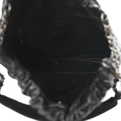 Chanel Distressed Glazed Caviar Quilted Large Elastic Tote Black 5 of 10