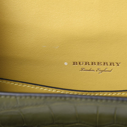 Burberry Alligator Square Satchel Dark Antique Green 11 of 12