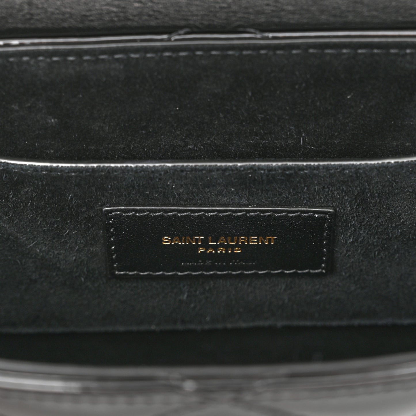 Patent Matelasse Monogram June Box Bag Black