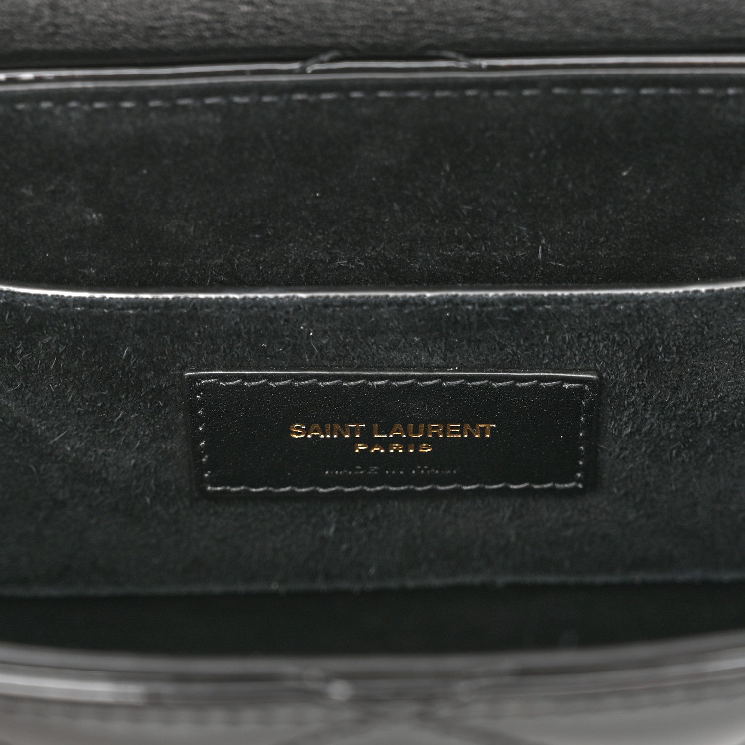 Saint Laurent Patent Matelasse Monogram June Box Bag Black 6 of 9