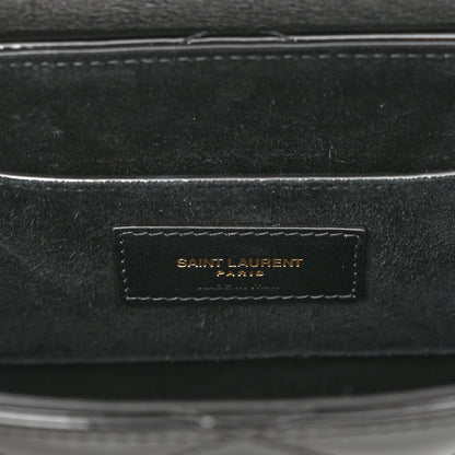 Saint Laurent Patent Matelasse Monogram June Box Bag Black 6 of 9