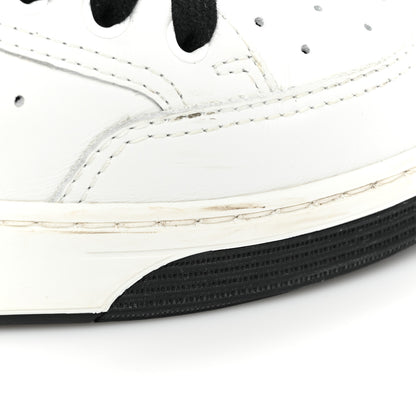Chanel Calfskin Womens Logo Sneakers 40 White Black 10 of 12