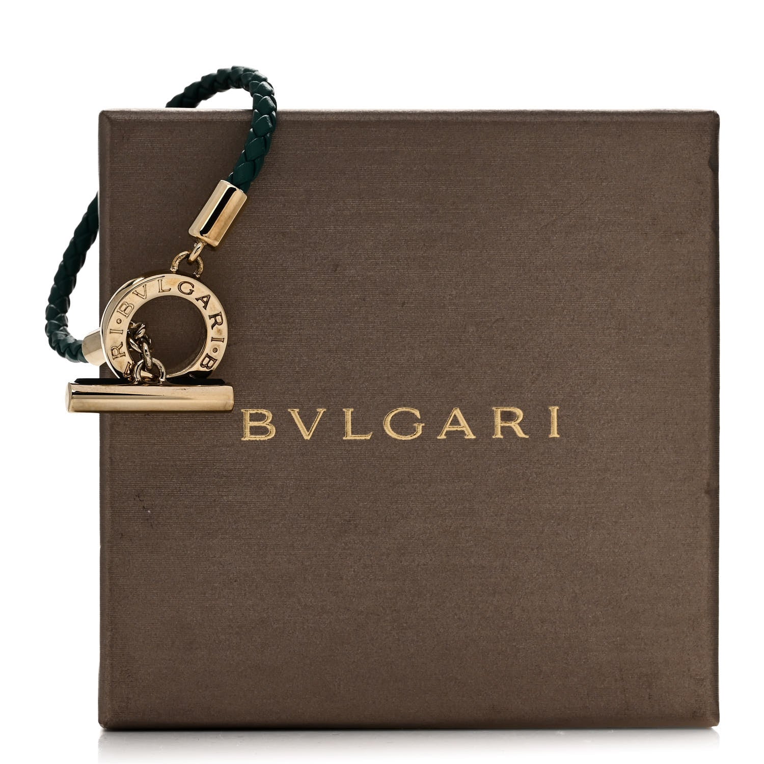 Bulgari Calfskin BVLGARI Toggle Bracelet Green 5 of 5