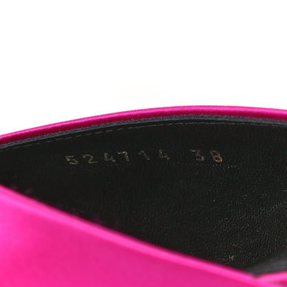 Balenciaga Satin Pointed Toe Knife 40mm Mules 38 Rose Fuchsia 14 of 19