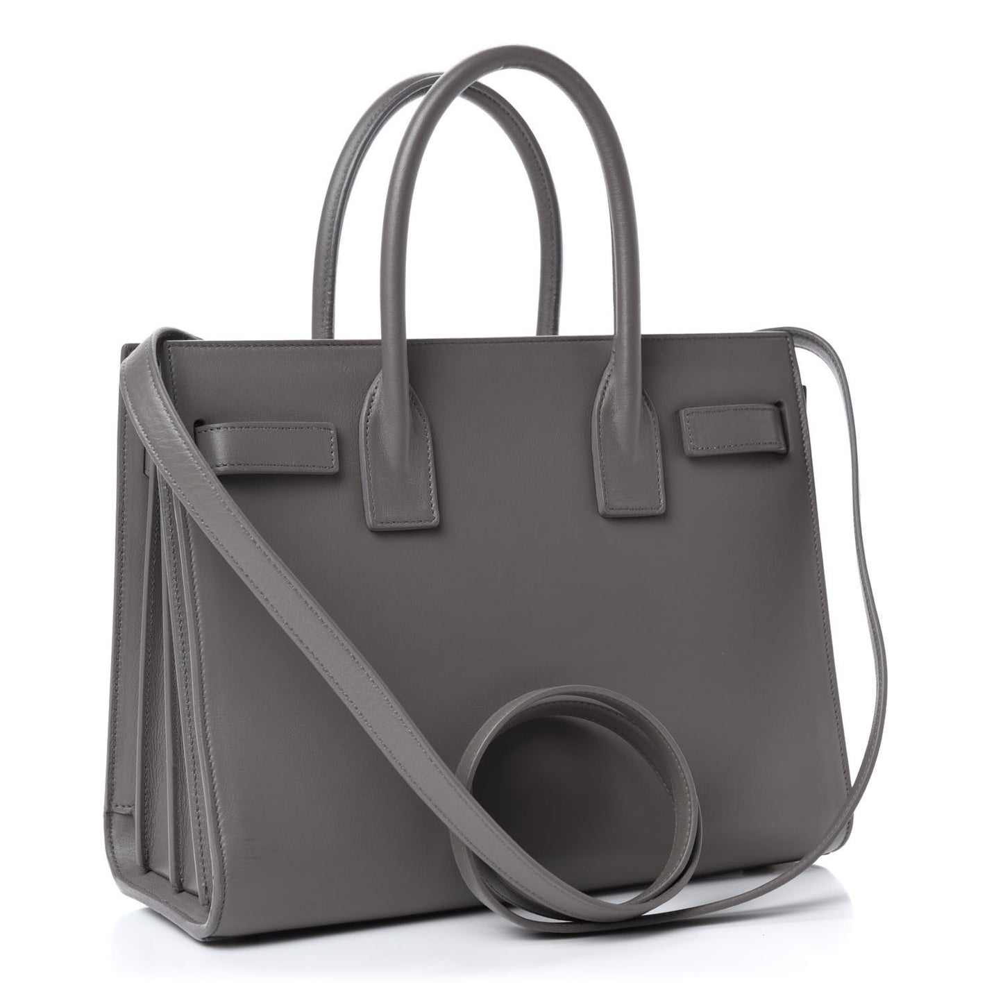 Grained Calfskin Baby Sac de Jour Fog
