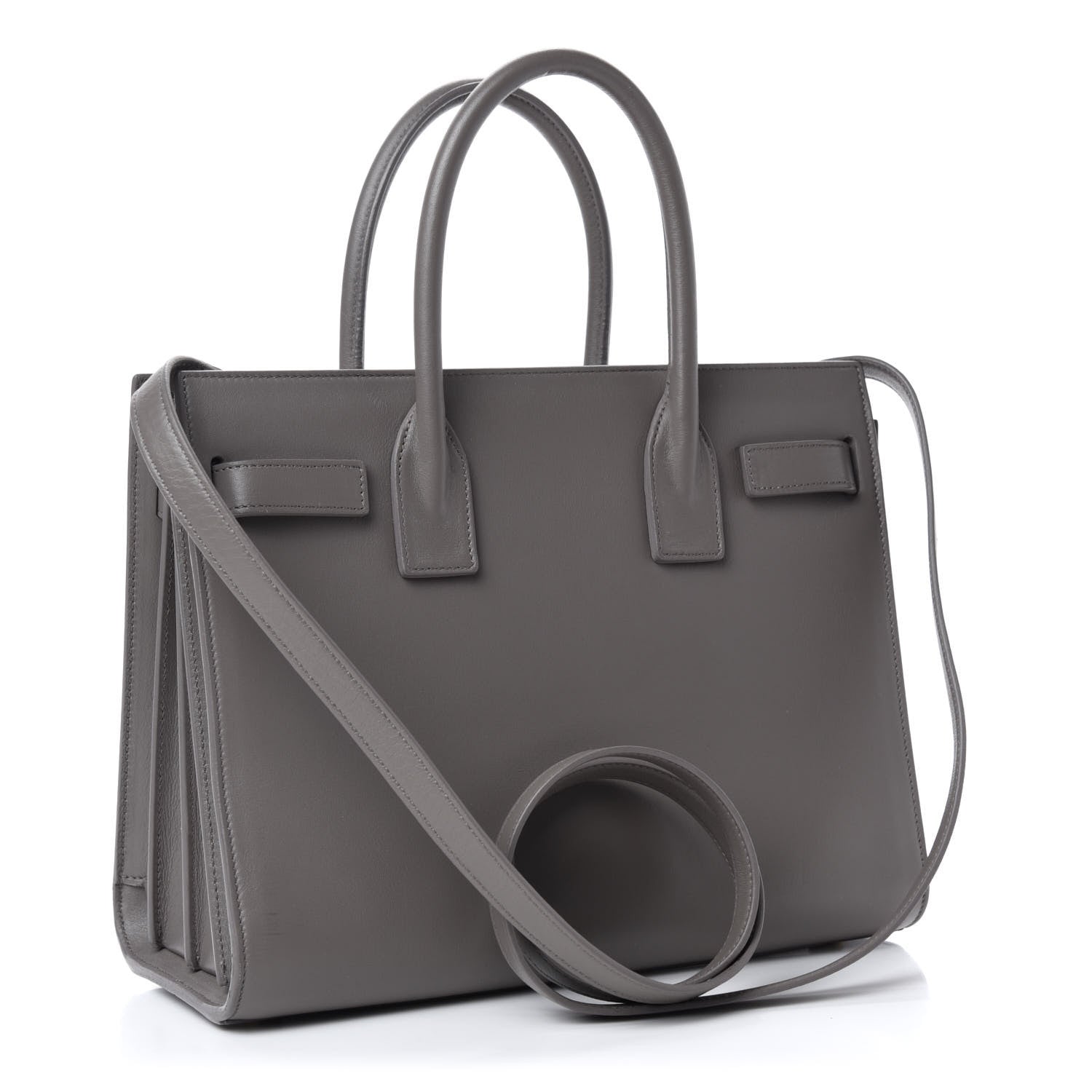 Saint Laurent Grained Calfskin Baby Sac de Jour Fog 3 of 13