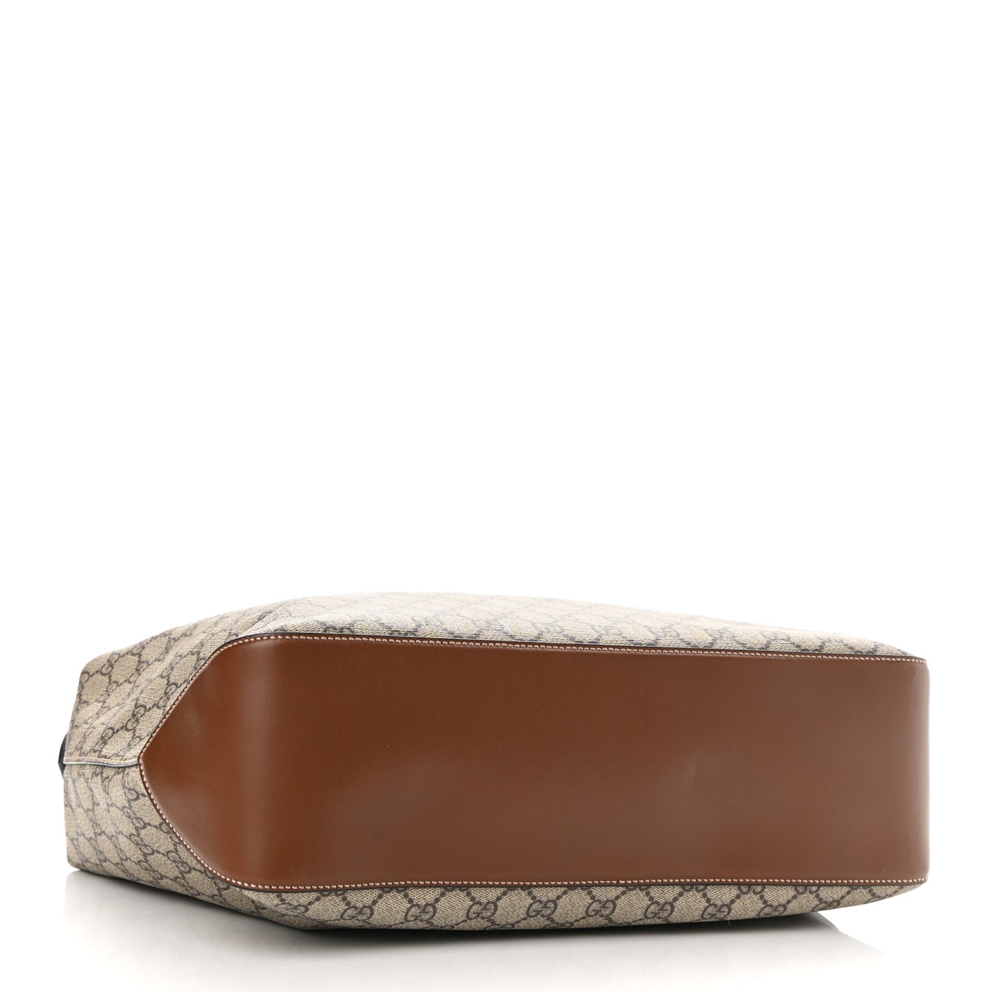 GG Supreme Monogram Large Linea A Hobo Light Brown