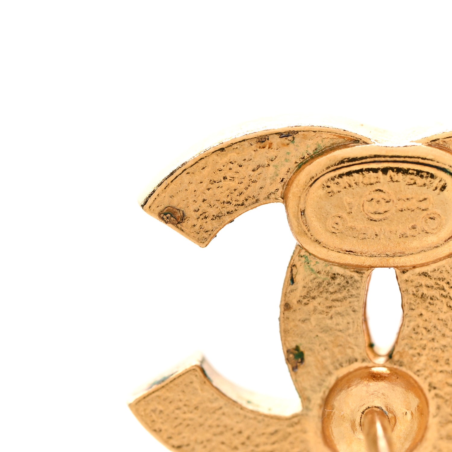 Chanel Pearl Studded CC Earrings Gold 5 of 8