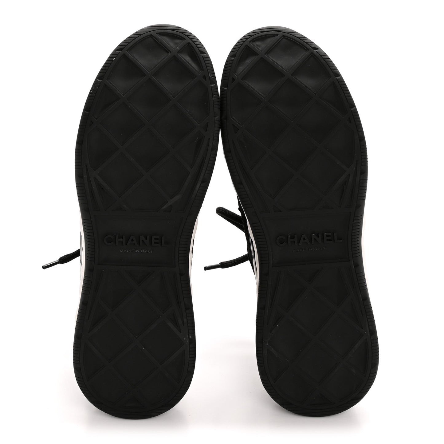 Suede Calfskin Nylon Grosgrain CC Sneakers 37.5 Black