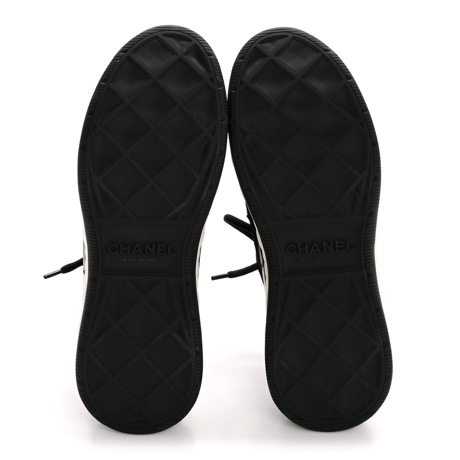 Chanel Suede Calfskin Nylon Grosgrain CC Sneakers 37.5 Black 6 of 10