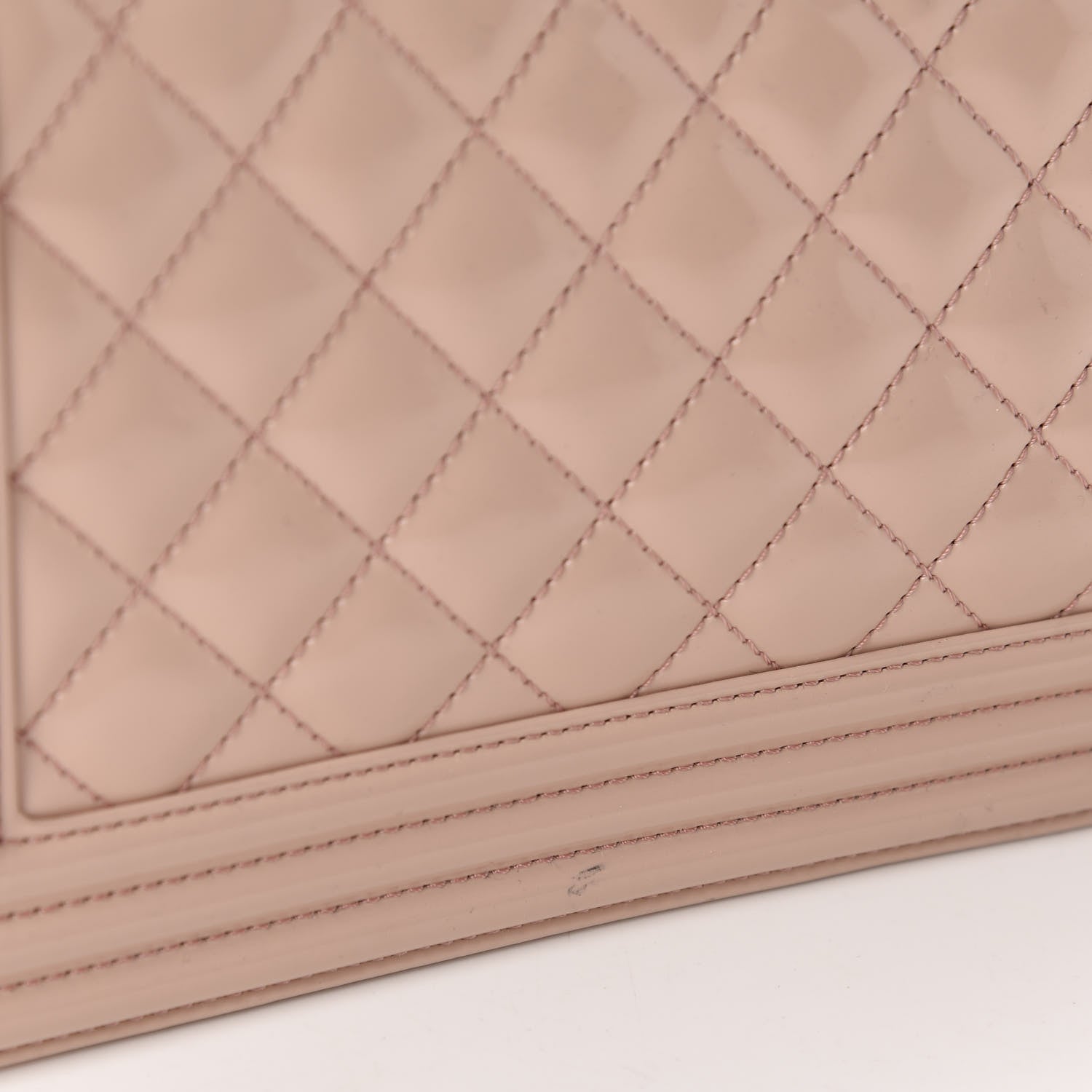 Chanel Patent Calfskin Quilted Medium Boy Flap Light Pink 12 of 13