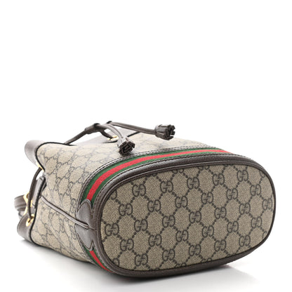 Gucci GG Supreme Monogram Web Small Ophidia Bucket Bag Brown 4 of 10