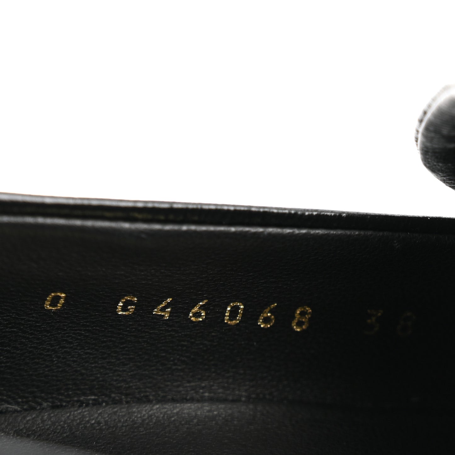 Shiny Calfskin Logo Loafers 38 Black