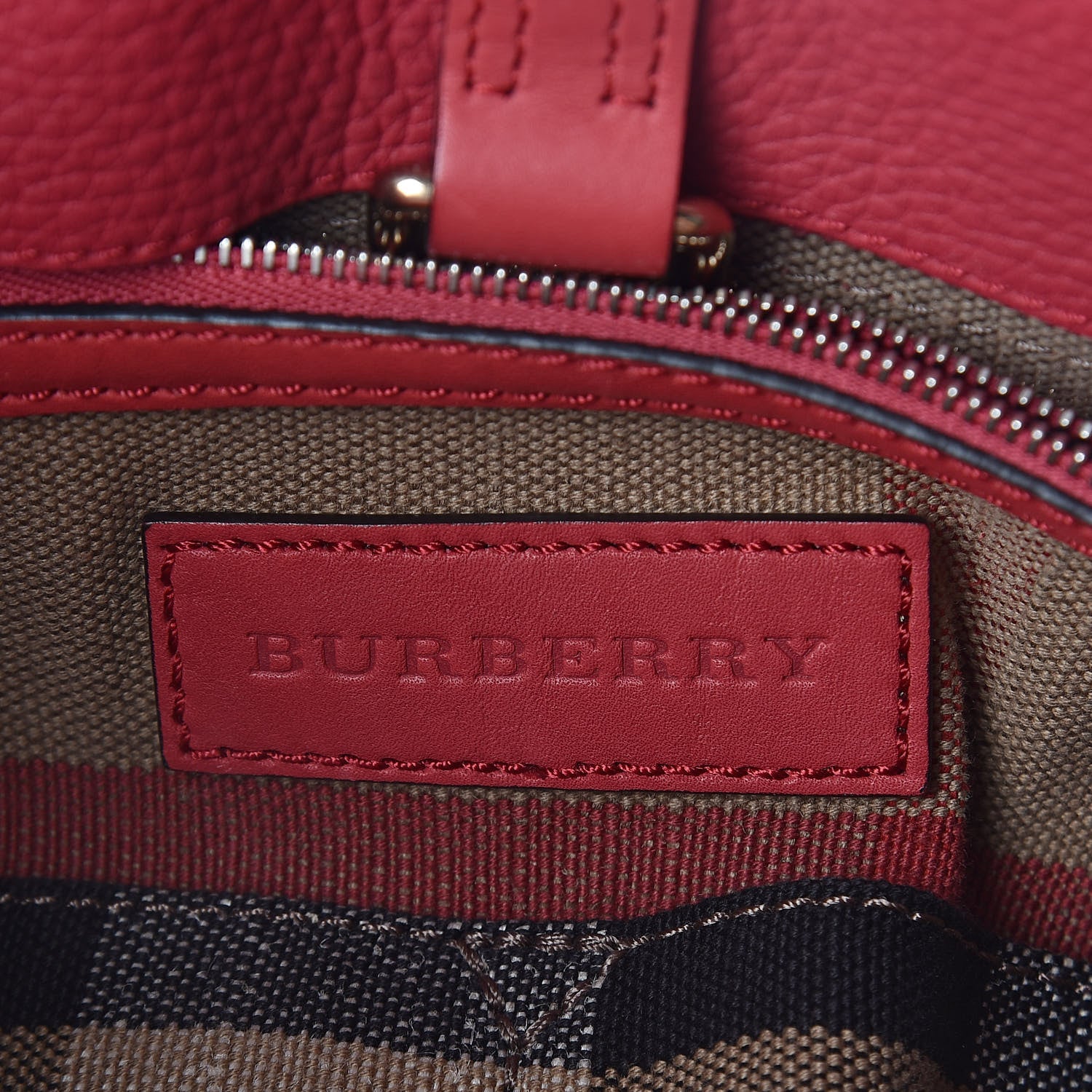 Burberry Grainy Calfskin Canvas Mega Check Medium Ashby Tassel Hobo Pink Azalea 6 of 9
