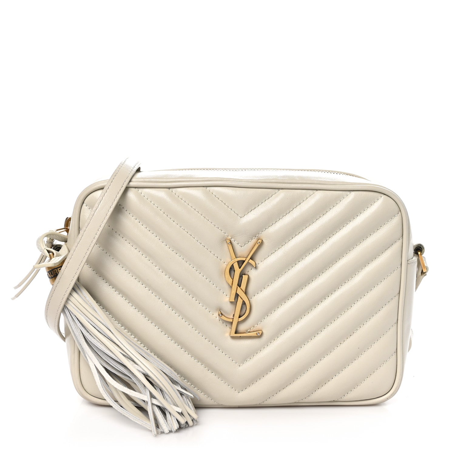 Saint Laurent Calfskin Matelasse Monogram Lou Camera Bag Crema Soft 1 of 10