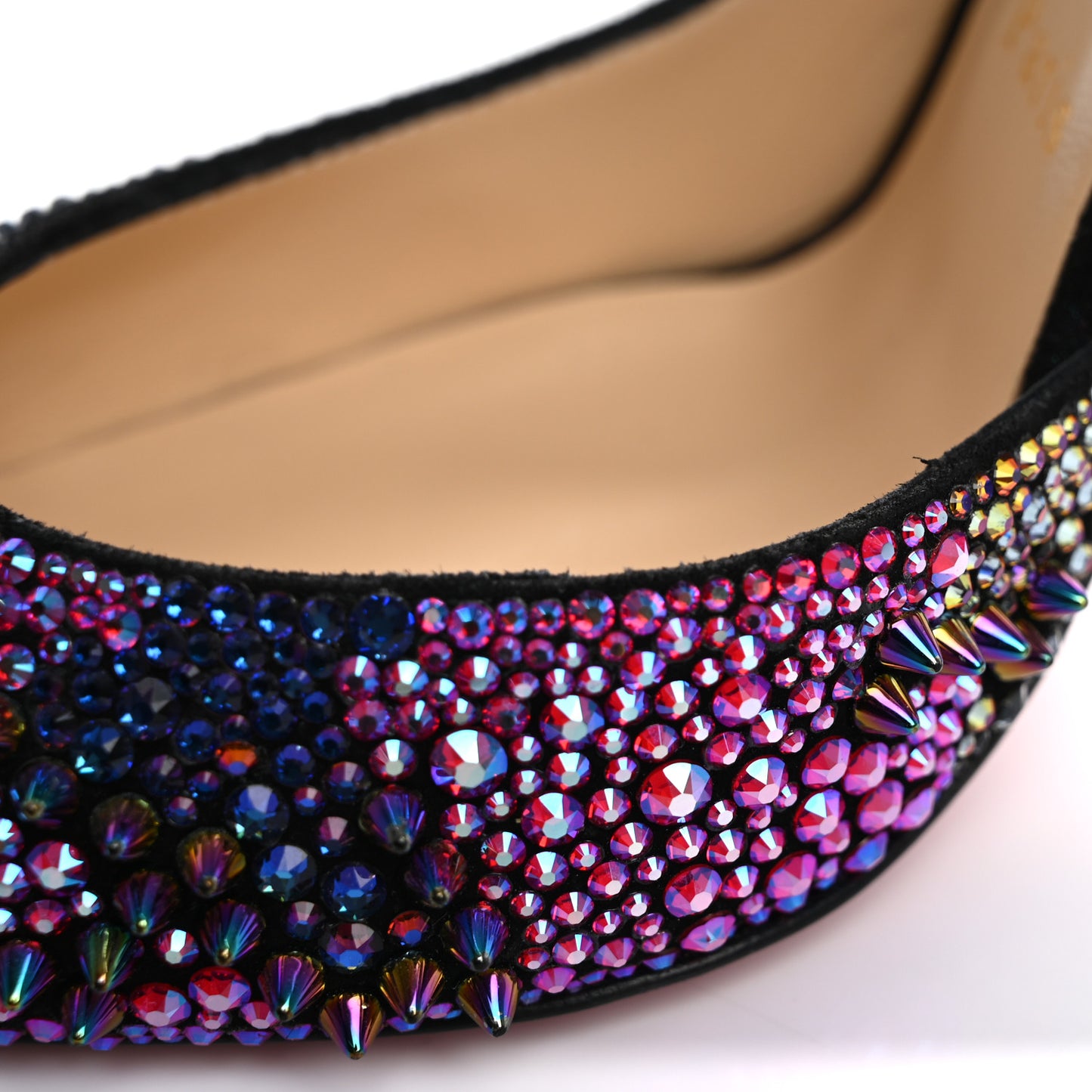 Milky Suede Iriza Bling Bang 100 Pumps 38.5 Black Multicolor