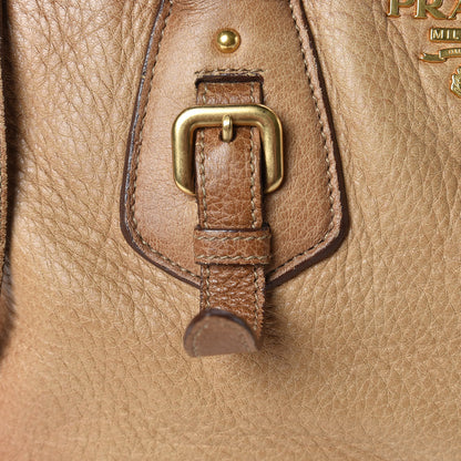 Prada Cervo Antik Dome Satchel Sughero 10 of 25