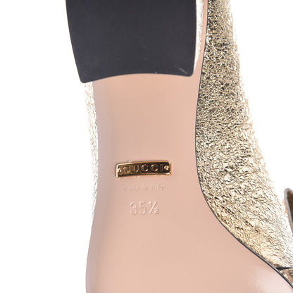 Gucci Galassia GG Marmont Fringe 50mm Loafer Pumps 35.5 Platino 6 of 9