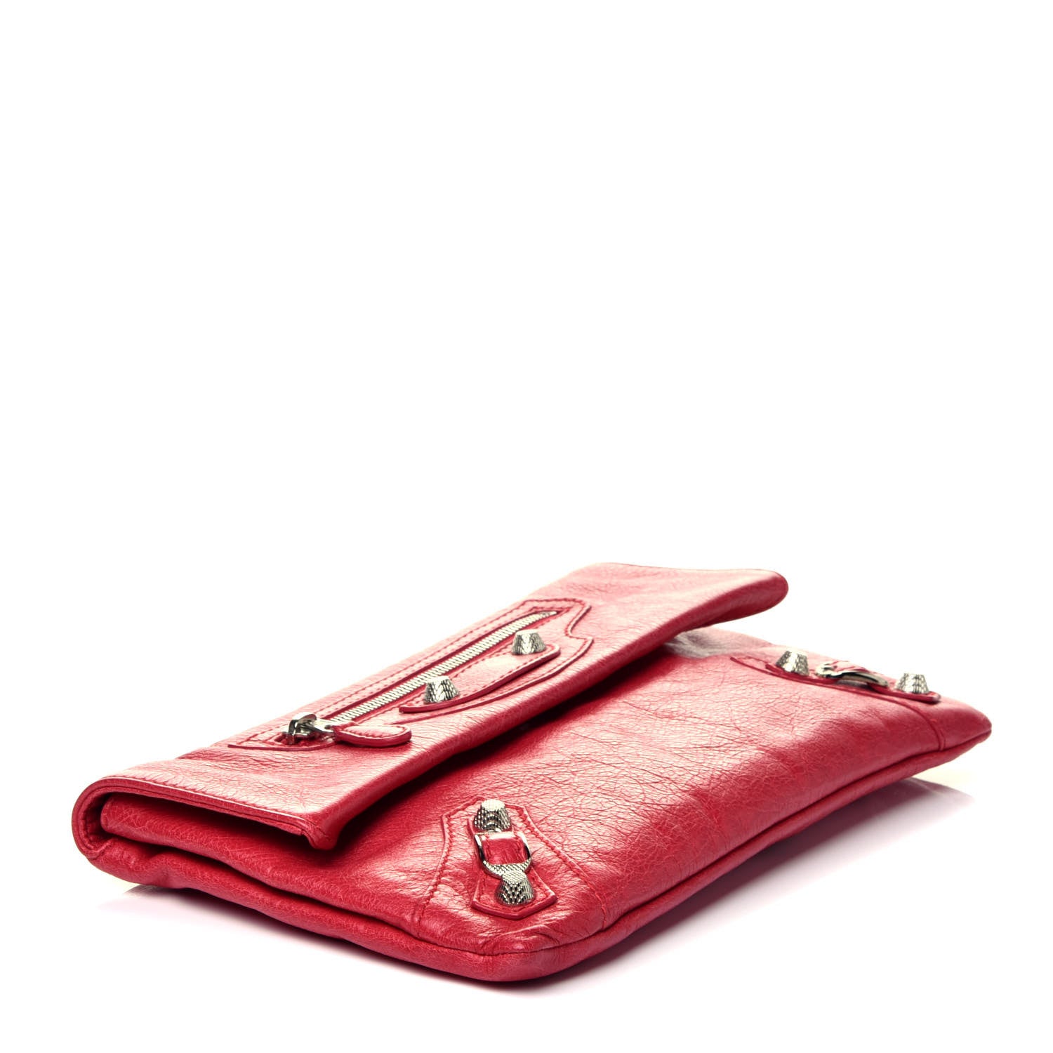 Balenciaga Agneau Giant 12 Silver Hardware Envelope Clutch Rose Thulian 4 of 6