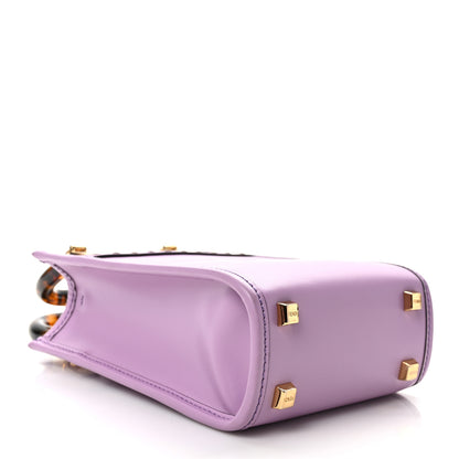 Fendi Vitello King Plexiglass Logo Embossed Mini Fendi Sunshine Shopper Tote Lavanda 4 of 12