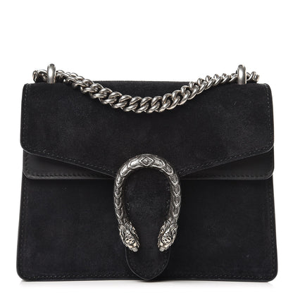 Gucci Suede Mini Dionysus Shoulder Bag Black 1 of 8
