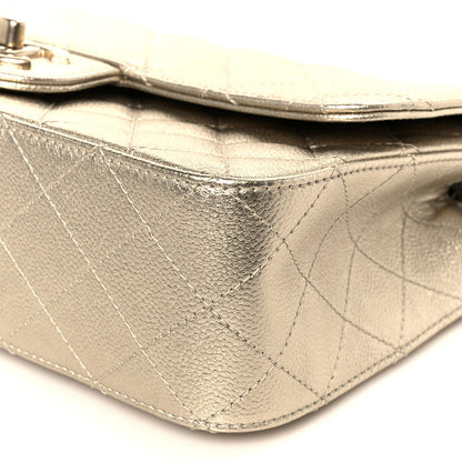 Chanel Metallic Caviar Quilted Medium CC Slide Flap Light Gold 11 of 11